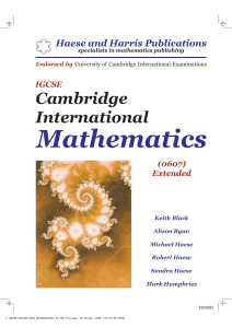 IGCSE Cambridge International Mathematics Haese