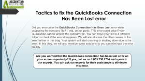 How to overcome from QuickBooks Network Connection Failure