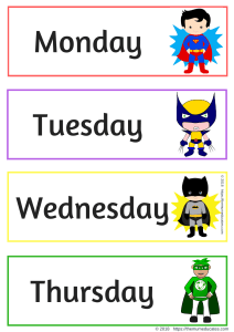 Days-week-superhero