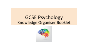 psychology revision study booklet OCR GCSE