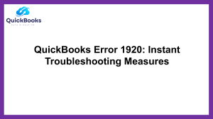 Easy Steps to Fix QuickBooks Error 1920