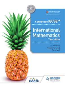 International Mathematics IGCSE