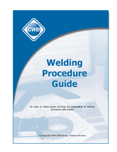 Welding Procedure Guide Copyright 2008 C