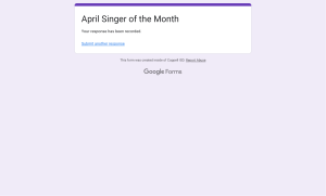 April Singer of the Month