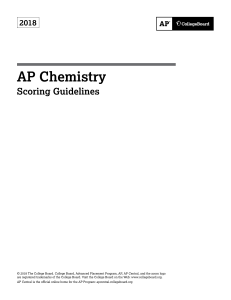 AP Chemistry FRQ 2018 markscheme