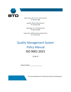 BTD-Quality-System-Policy-Manual