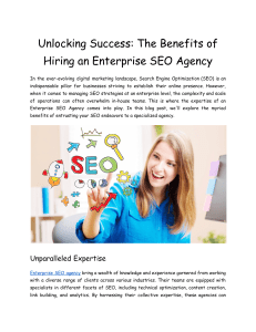Unlocking Success  The Benefits of Hiring an Enterprise SEO Agency