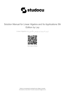 Linear Algebra Solution Manual 5th Edition