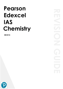 Edexcel IAS Chemistry WCH13 Revision Notes