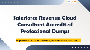 Salesforce Revenue Cloud Consultant Exam Dumps