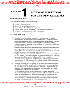 Solution Manual For Marketing Management 16e Philip Kotler, Kevin Lane Keller, Alexander Chernev