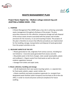 Waste Management Plan- DV