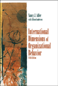 International Dimensions of Organizational Behavior Textbook