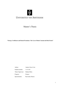 Master's Thesis Real Estate Finance