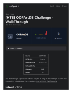 OOPArtDB writeup