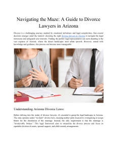 Navigating the Maze  A Guide to Divorce Lawyers in Arizona