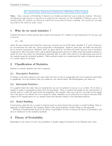 Probability & Statistics Lecture Notes