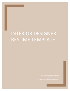 Interior Designer Resume Template  CV Template 