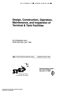 API 2610-design-inspection-of-terminalamptank-facilities - 1994