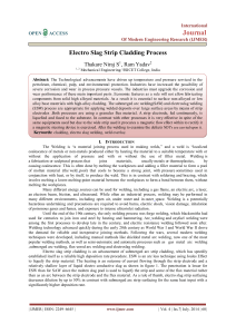 Electro Slag Strip Cladding Process journal
