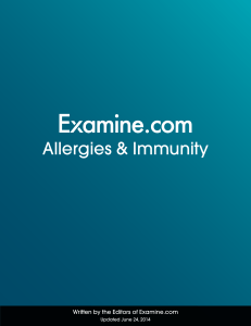 Allergies and Immunity