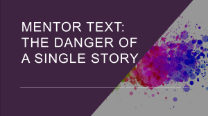 Mentor Text - The Danger of a Single Story