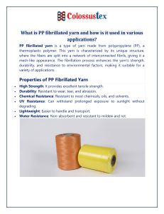 What is PP fibrillated yarn and how is it used in various applications