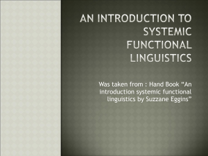 An introduction to systemic functional linguistics
