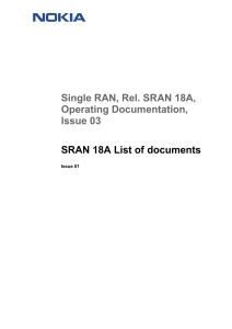 List of documents SRAN18A