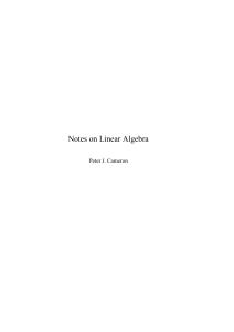 Notes on Linear Algebra