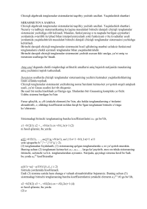 Chiziqli algebraik tenglamalar sistemalarini taqribiy yechish us