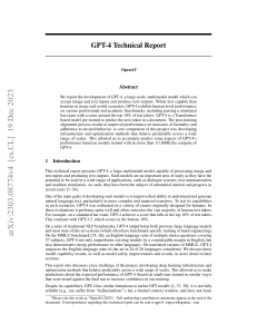 GPT-4 Technical Report