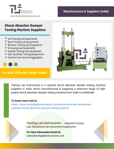 Shock Absorber Damper Testing Machine Suppliers
