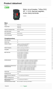 Schneider Electric TeSys-Deca-frame-2 GV2ME06