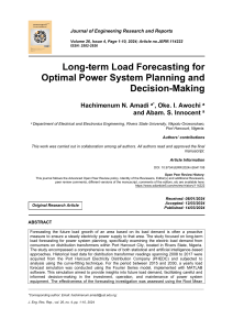 Long-Term Load Forecasting for Optimal Power System Planning and Decision-Making