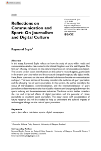 boyle-2012-reflections-on-communication-and-sport-on-journalism-and-digital-culture