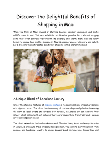 Discover the Delightful Benefits of Shopping in Maui