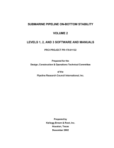 Submarine Pipeline On-Bottom Stability Software & Manuals