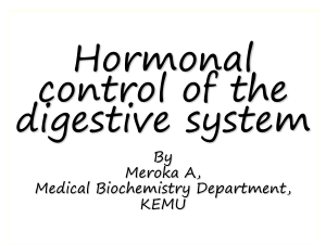 Digestive system - hormonal control