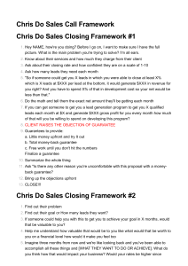 Chris Do Sales Call Framework