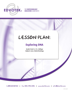 DNA Lesson Plan