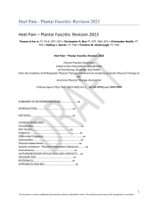 Heel Pain Plantar Fasciitis Revision 2023