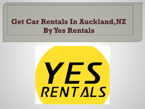 Get Car Rentals In Auckland ,NZ By Yes Rentals