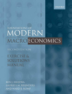 Solutions Manual of Foundations of Modern Macroeconomics
