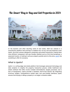The Smart Way to Buy and Sell Properties in 2024