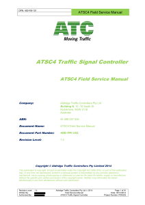 Traffic Signal Controller Manual