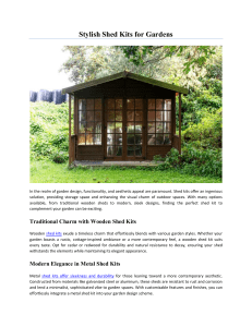 Stylish Shed Kits for Gardens