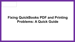 A Quick Guide to fix QuickBooks PDF and printing problems