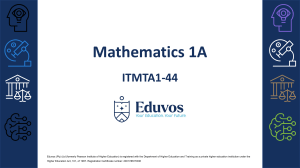 2023 Slide Deck ITMTA1-44 - Chapter 1 - Section 1.1 and Section 1.2 (1)