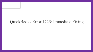 Simple Guide To Resolve QuickBooks error message 1723